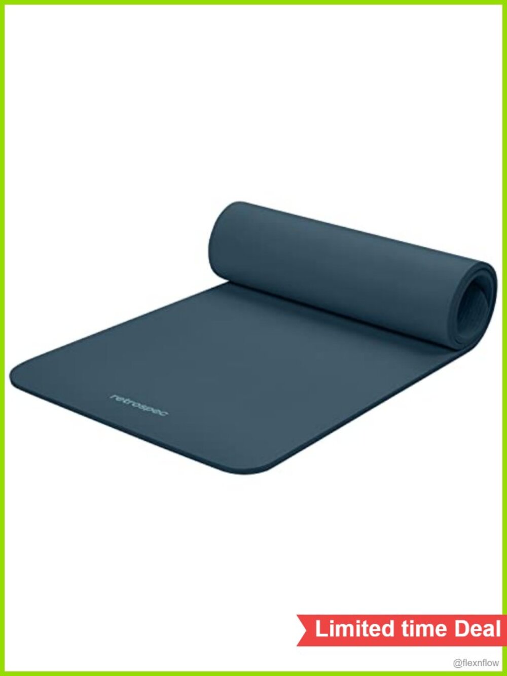 1/2-Inch Thick Non-Slip Yoga Mat with Strap, Fitness Exercise Mat